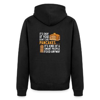Crêpes Petit-déjeuner Crêpes - Veste à capuche bio Premium Unisexe - noir - Dos - Nico (187cm)