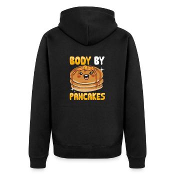 Pancake Breakfast Pancakes - Unisex Premium Organic Zip Hoodie - black - Back - Nico (187cm)
