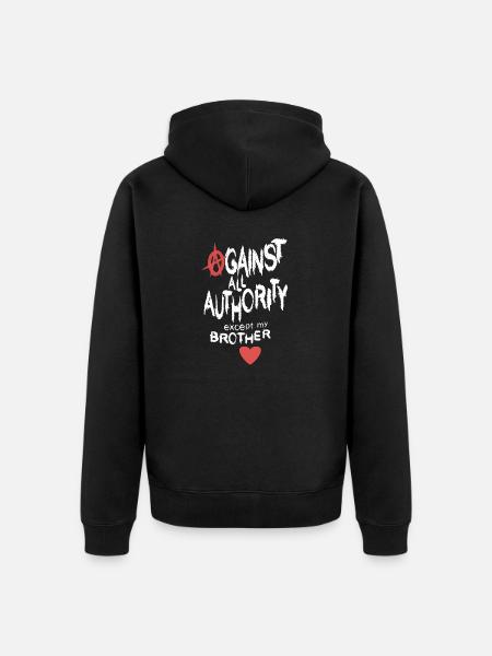 Brother Saying - Unisex Premium Organic Zip Hoodie - black