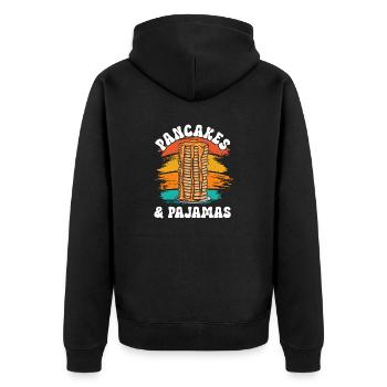 Crêpes Petit-déjeuner Crêpes - Veste à capuche bio Premium Unisexe - noir - Dos - Nico (187cm)