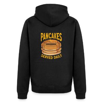 Pancake Breakfast Pancakes - Unisex Premium Organic Zip Hoodie - black - Back - Nico (187cm)