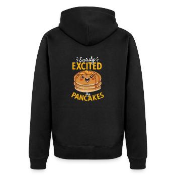 Pancake Breakfast Pancakes - Unisex Premium Organic Zip Hoodie - black - Back - Nico (187cm)