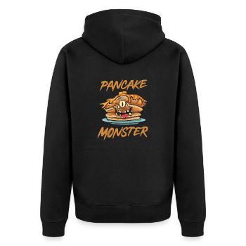 Pancake Breakfast Pancakes - Unisex Premium Organic Zip Hoodie - black - Back - Nico (187cm)
