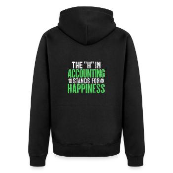 Le H en comptabilité Drôle CPA Fiscalité Comptable - Veste à capuche bio Premium Unisexe - noir - Dos - Nico (187cm)