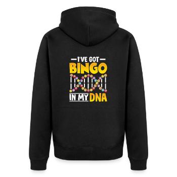 J’ai le bingo dans mon ADN Funny Gamblers DNA Bingo - Veste à capuche bio Premium Unisexe - noir - Dos - Nico (187cm)