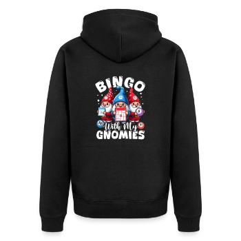 Bingo avec mes gnomies Bingo drôle Gnome Bingo - Veste à capuche bio Premium Unisexe - noir - Dos - Nico (187cm)