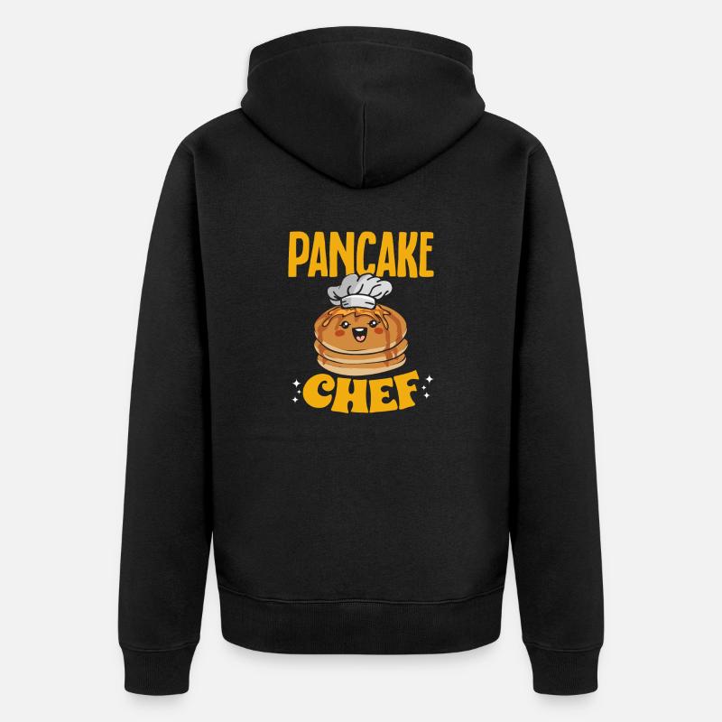Crêpes Petit-déjeuner Crêpes - Veste à capuche bio Premium Unisexe - noir