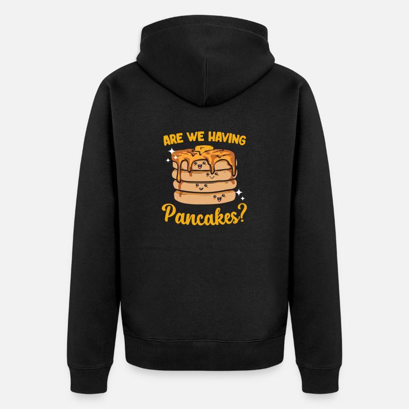 Crêpes Petit-déjeuner Crêpes - Veste à capuche bio Premium Unisexe - noir