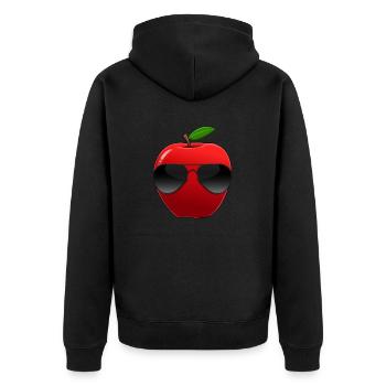 Apple Variety Red Apple Fruit Sunglasses Apple - Unisex Premium Organic Zip Hoodie - black - Back - Nico (187cm)