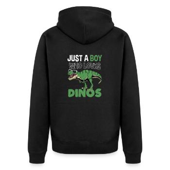 Trex Tyrannosaurus Rex T-Rex Dino Dinosaure - Veste à capuche bio Premium Unisexe - noir - Dos - Nico (187cm)