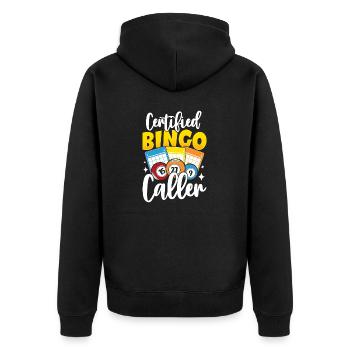 Certifié Bingo Caller Funny Gambling Holler - Veste à capuche bio Premium Unisexe - noir - Dos - Nico (187cm)