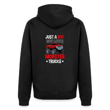 Voiture Véhicule tout-terrain Monster Truck Monster Truck - Veste à capuche bio Premium Unisexe - noir - Dos - Nico (187cm)