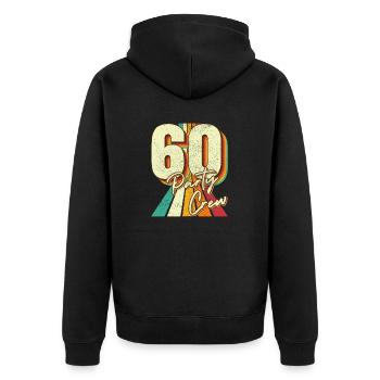 60 Birthday 60 Party Crew Squad 60th Bday Party - Unisex Premium Organic Zip Hoodie - black - Back - Nico (187cm)