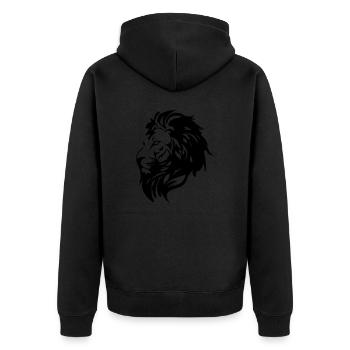 Lion - Veste à capuche bio Premium Unisexe - noir - Dos - Nico (187cm)