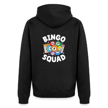 Bingo Squad Loterie Drôle Jeu Appel Holler - Veste à capuche bio Premium Unisexe - noir - Dos - Nico (187cm)