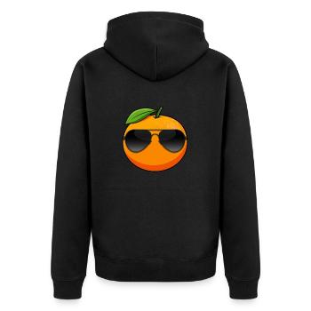 Citrus Fruit Vitamin C Cool Orange - Unisex Premium Organic Zip Hoodie - black - Back - Nico (187cm)
