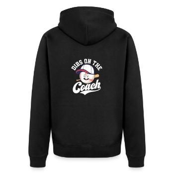Dibs On The Coach Baseball Sport Fan - Veste à capuche bio Premium Unisexe - noir - Dos - Nico (187cm)