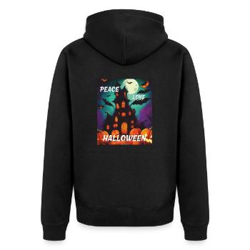 PAIX AMOUR HALLOWEEN - Veste à capuche bio Premium Unisexe - noir - Dos - Nico (187cm)