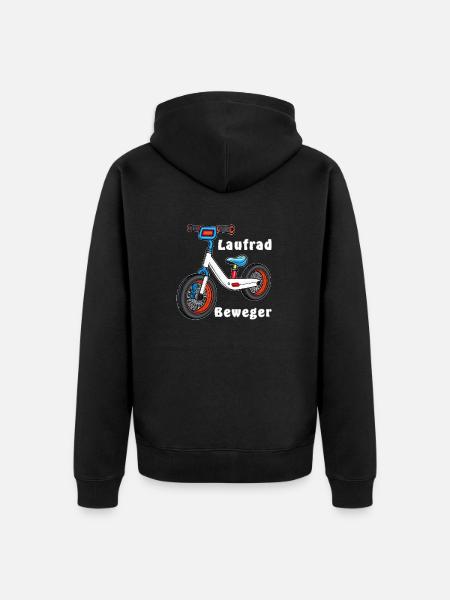 WHEEL WINDER - Unisex Premium Organic Zip Hoodie - black