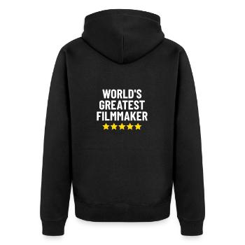 Plus grand cinéaste du monde : Réalisation drôle - Veste à capuche bio Premium Unisexe - noir - Dos - Nico (187cm)
