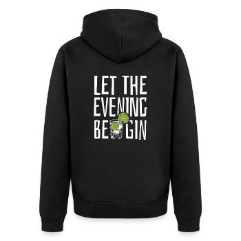 Que la soirée soit Gin - Spruch - Wortspiel - Veste à capuche bio Premium Unisexe - noir - Dos - Nico (187cm)