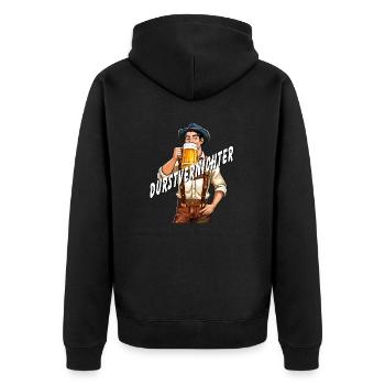 Bière MAN - Veste à capuche bio Premium Unisexe - noir - Dos - Nico (187cm)