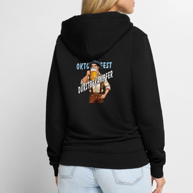 MANN Bier DURSTBEKÄMPFER Unisex Premium Bio Zip Hoodie