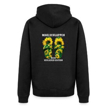 PANTOUFLES ÉLECTORALES NEW LOSERS EDITION - Veste à capuche bio Premium Unisexe - noir - Dos - Nico (187cm)