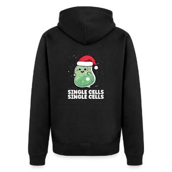 Noël Single Cells Scientifique Père Noël - Veste à capuche bio Premium Unisexe - noir - Dos - Nico (187cm)