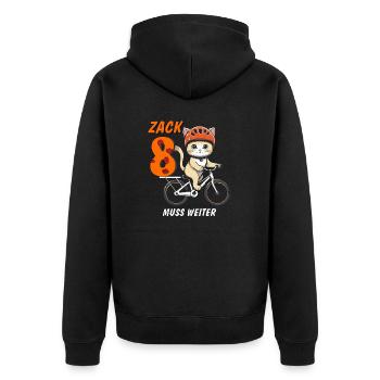 LA MOTO DE CHAT DOIT CONTINUER ZACK EIGHT - Veste à capuche bio Premium Unisexe - noir - Dos - Nico (187cm)