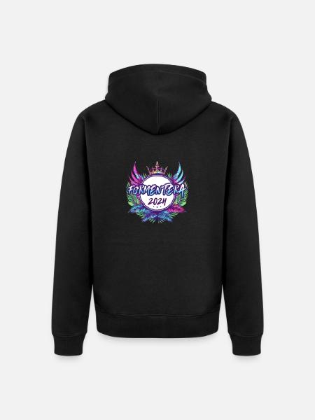 Formentera 2024 Multicoloured - Unisex Premium Organic Zip Hoodie - black