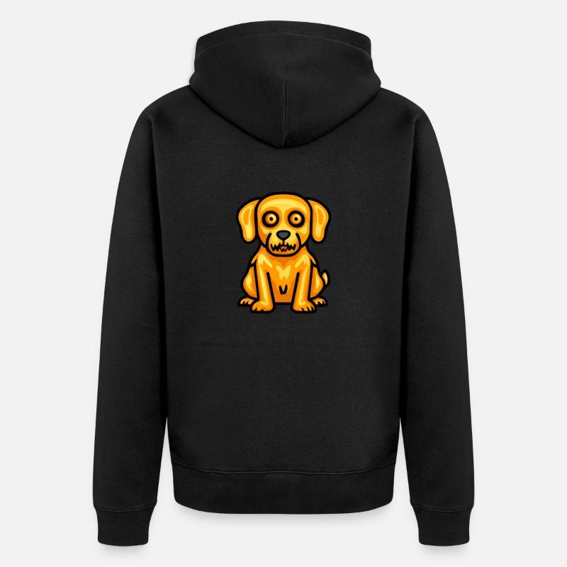 Golden Retriever Chien HalloweenDrôle - Veste à capuche bio Premium Unisexe - noir