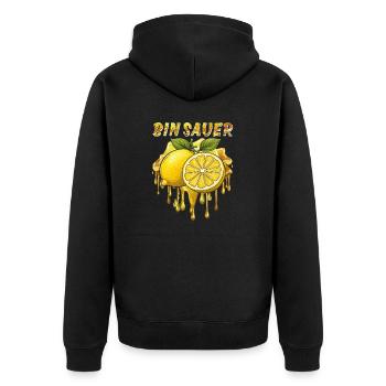 CITRON JE SUIS AIGRE - Veste à capuche bio Premium Unisexe - noir - Dos - Nico (187cm)