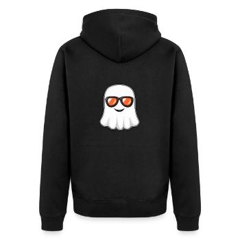 Fantôme Halloween Cool - Veste à capuche bio Premium Unisexe - noir - Dos - Nico (187cm)