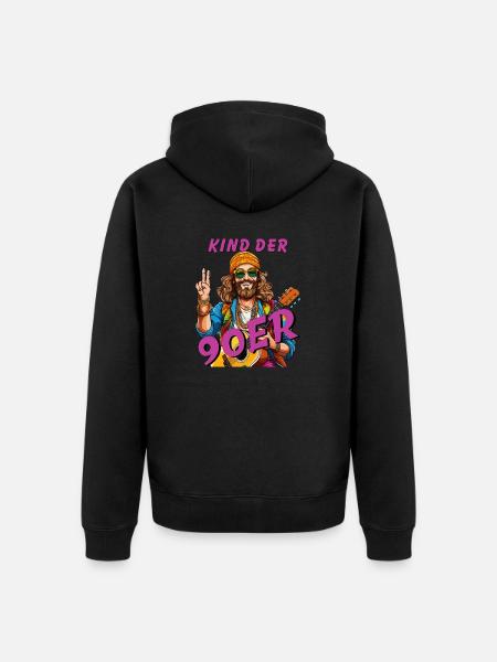 MANN KIND DER 90er - Unisex Premium Bio Zip Hoodie - Schwarz