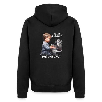 PIANO GARÇON PETIT PIANISTE GRAND TALENT - Veste à capuche bio Premium Unisexe - noir - Dos - Nico (187cm)