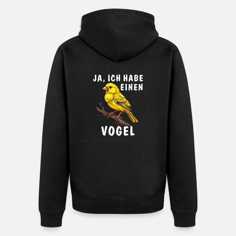 , J’AI UN OISEAU - Veste à capuche bio Premium Unisexe - noir