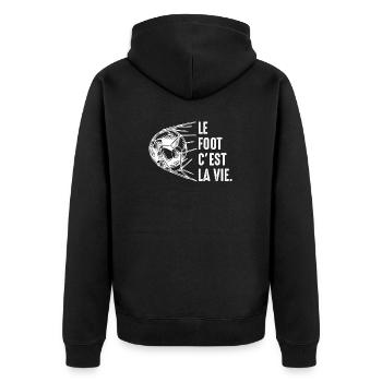 Le foot c'est la vie football joueur Footballeur - Veste à capuche bio Premium Unisexe - noir - Dos - Nico (187cm)