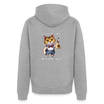 MY CAT RINGS - Unisex Premium Organic Zip Hoodie - heather grey - Back - Nico (187cm)