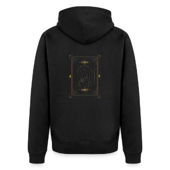 Zodiaque astrologique Zodiaque Cancer Design - Veste à capuche bio Premium Unisexe - noir - Dos - Nico (187cm)