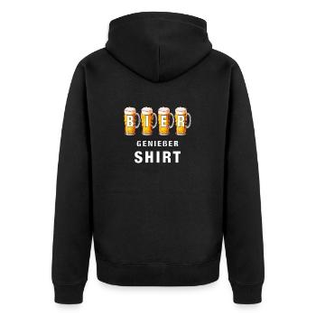 CHEMISE DE CONNAISSEUR DE BIÈRE - Veste à capuche bio Premium Unisexe - noir - Dos - Nico (187cm)