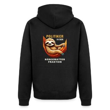 POLITICIEN DANS LA FACTION HAMAC - Veste à capuche bio Premium Unisexe - noir - Dos - Nico (187cm)