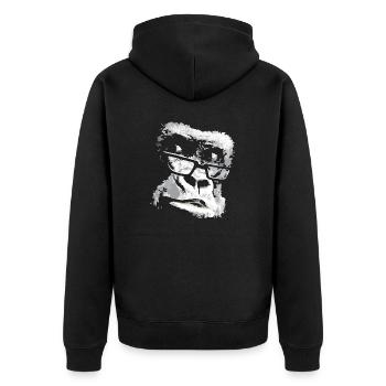 Singe Chimpanzé Gorille Lunettes de Soleil Ape - Veste à capuche bio Premium Unisexe - noir - Dos - Nico (187cm)
