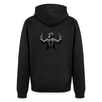 Singe Chimpanzé Gorille Gangster Singe - Veste à capuche bio Premium Unisexe - noir - Dos - Nico (187cm)
