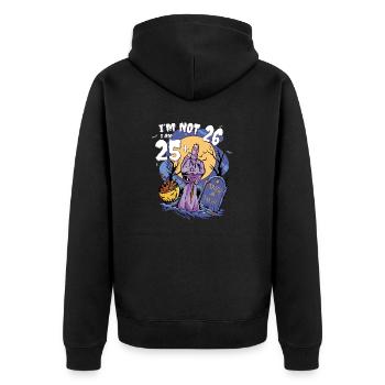 26. Geburtstag Bash - 25 + Zombie Finger für - Unisex Premium Bio Zip Hoodie - Schwarz - Hinten - Nico (187cm)