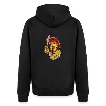 Ancien Dieu Grec De Ma Tête Mythologie - Veste à capuche bio Premium Unisexe - noir - Dos - Nico (187cm)