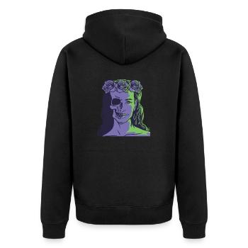 Ancient God Greek Demeter Mythology - Unisex Premium Organic Zip Hoodie - black - Back - Nico (187cm)