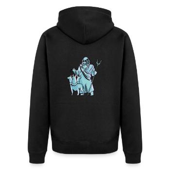 Ancien Dieu Grec De Ma Tête Mythologie - Veste à capuche bio Premium Unisexe - noir - Dos - Nico (187cm)