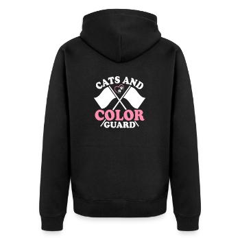 Chats et garde de couleur Funny Marching Band Cats - Veste à capuche bio Premium Unisexe - noir - Dos - Nico (187cm)