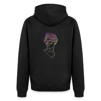 Ancient God Greek Demeter Mythology - Unisex Premium Organic Zip Hoodie - black - Back - Nico (187cm)